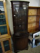 FLOOR STANDING CORNER CUPBOARD WITH ASTRAGAL GLAZED DOOR