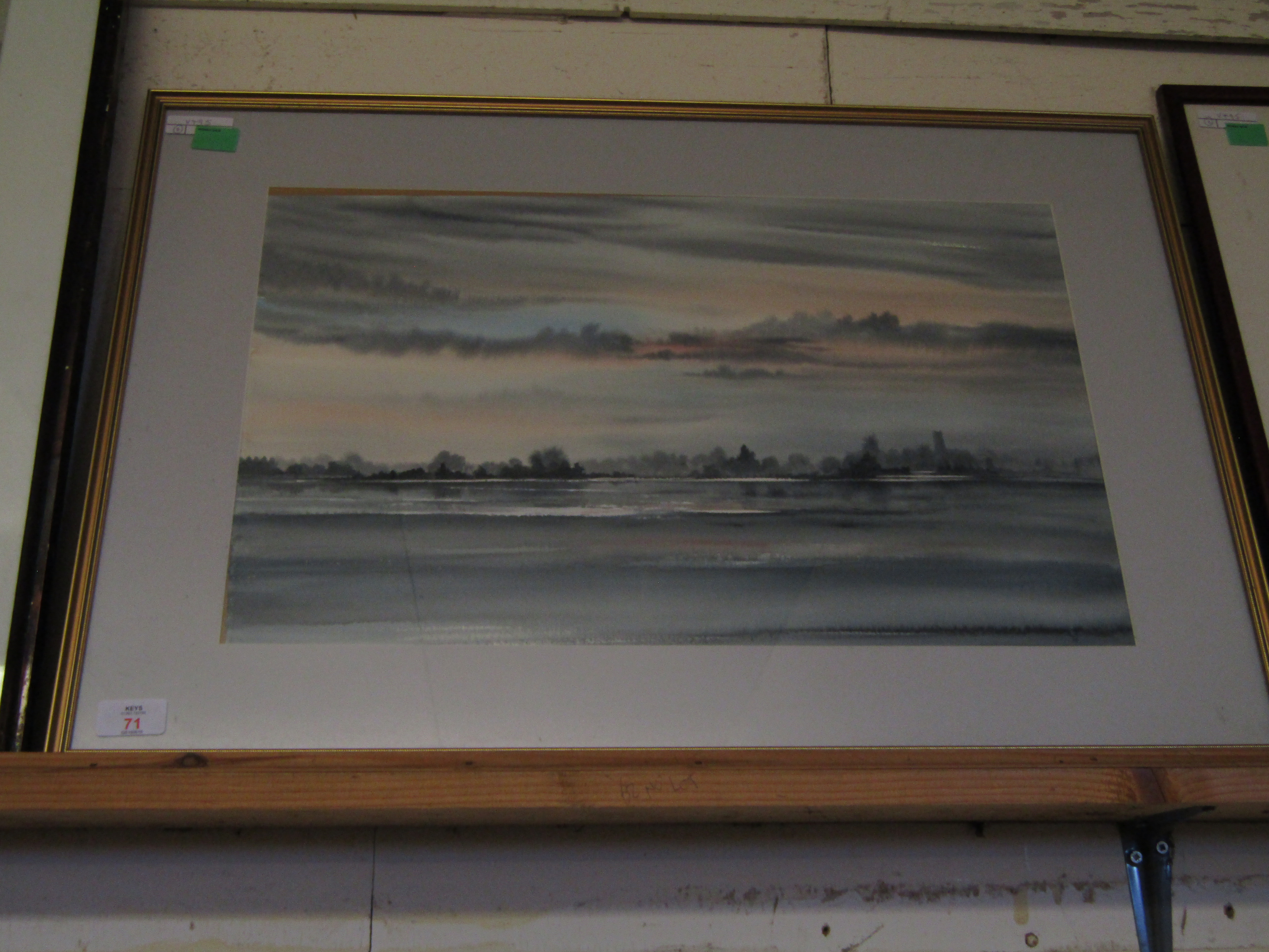 FRAMED WATER COLOUR OF A LANDSCAPE SCENE