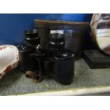 LEATHER CASED SET OF BINOCULARS