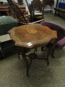 ROSEWOOD TWO TIER OCCASIONAL TABLE WITH INLAID DETAIL