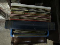 BOX OF RECORDS LP'S AND SINGLES