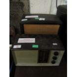 MIXED LOT: COMPRISING TWO VARIOUS RADIOS, THE FIRST BUSH RADIO, AC-DC RECEIVER, TYPE VHF90 WITH