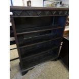 OAK GOTHIC TYPE ADJUSTABLE SHELF BOOKCASE