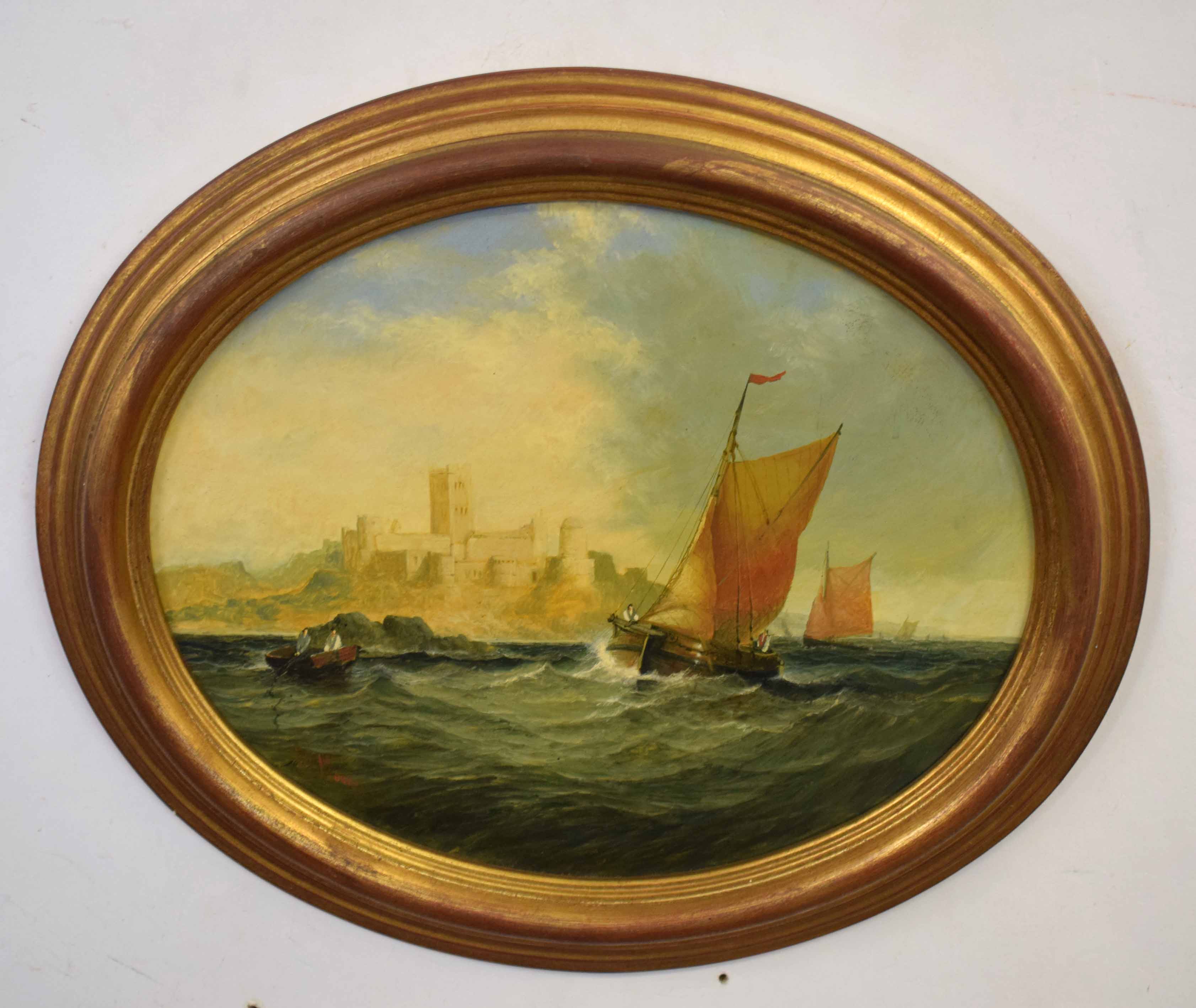 Robert Moore, signed group of three oils on board, Seascapes, 22 x 29cm (3) - Image 2 of 3