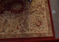 Good quality modern floral carpet with cream and rust ground, 200cm wide x 300cm long