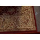 Good quality modern floral carpet with cream and rust ground, 200cm wide x 300cm long