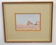 John Rowbottom, signed pair of watercolours, Cley Mill and East Runton Mill, 11 x 15cm (2)