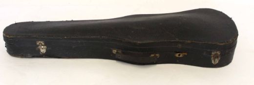 Vintage cased violin and bow (no noted maker's name) (a/f)