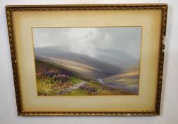 Frederick John Widgery, signed pair of gouache, West Country Tors, 24 x 34cm (2)