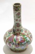 Large late 19th century Cantonese vase, the baluster body decorated in typical fashion with