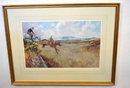 After Lionel Edwards, limited edition (122/500), coloured print, Hunting scene, 35 x 55cm