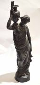 Good quality reproduction bronze model of The Water Carrier, 66cm tall