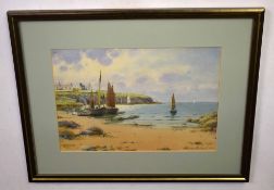 Warren Williams, ARCA, signed watercolour, "Moelfre, Anglesey", 26 x 37cm