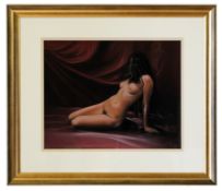 Miroslav Stojkovic (born 1955), Reclining female nude, pastel, signed lower right, 37 x 47cm