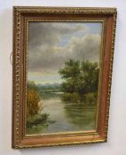 Percy Lionel, Broadland scene oil on board, signed lower right 36 x 22cms