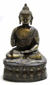Chinese Tibetan bronze figure of Buddha in typical pose, 40cm high