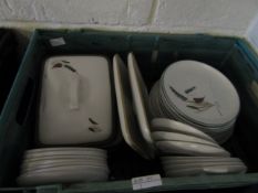 BOX OF DENBY GREEN WHEAT DINNER WARES ETC