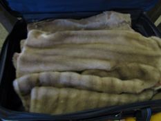 SUITCASE OF LADIES FUR COATS, JACKETS ETC