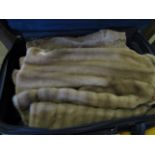 SUITCASE OF LADIES FUR COATS, JACKETS ETC