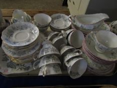 TRAY OF PART SET OF ROYAL ALBERT SILVER MAPLE TEA WARES ETC