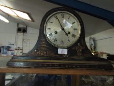 CHINOISERIE DECORATED MANTEL CLOCK (A/F)