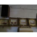 SET OF THREE GILT FRAMED PRINTS TOGETHER WITH A FURTHER SIMILAR PRINT (4)