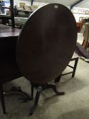 GEORGIAN MAHOGANY CIRCULAR TILT TOP TABLE ON A TRIPOD BASE