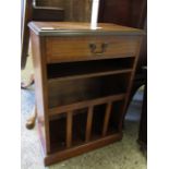 REPRODUCTION MAHOGANY SIDE CUPBOARD WITH SINGLE DRAWER WITH BUILT IN MAGAZINE RACK