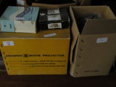 BROWNIE MOVIE PROJECTOR, 8MM ROLLS ETC