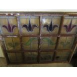 TWELVE PANEL STAINED GLASS WINDOW (A/F)