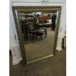 MODERN GILT FRAMED RECTANGULAR MIRROR