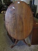 19TH CENTURY MAHOGANY OVAL TILT TOP TABLE