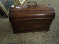 VINTAGE CAST IRON WALNUT CASED SAXONIA SEWING MACHINE