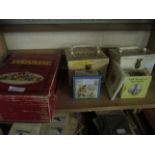 BOX OF BEATRIX POTTER BOOKS, WALT DISNEY FUN FACT FANCY AND FICTION BOOKS ETC