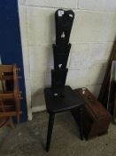 GOOD QUALITY STEPPED PLANK BACK SPINNERS CHAIR DATED 1977