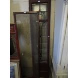 FROSTED GLASS WINDOW TOGETHER WITH A PAIR OF ARTS & CRAFTS STYLISED STAINED GLASS DOORS (3)