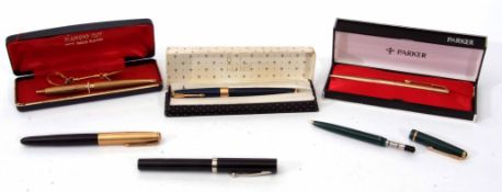 Mixed Lot: comprising a cased Parker gold plated propelling pencil together with a further