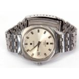 Last quarter of 20th century stainless steel centre seconds automatic calendar wrist watch,