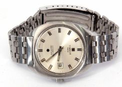 Last quarter of 20th century stainless steel centre seconds automatic calendar wrist watch,