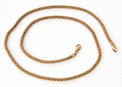 A 750 stamped fancy link necklace, 9.8gms, the clasp engraved "Stella", 46cm long