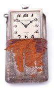 Second quarter of 20th century silver cased sprung and sliding bag watch, Vertex, retailed by