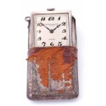 Second quarter of 20th century silver cased sprung and sliding bag watch, Vertex, retailed by