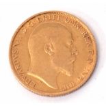 Edward VII half sovereign dated 1902