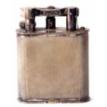 Mid-20th century electro-plated table lighter, Dunhill, patent no 143752, square body with all
