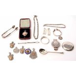 Mixed Lot: comprising seven various presentation engraved fobs together with two ingot pendants