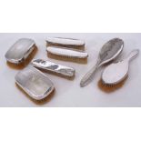 Mixed Lot: comprising a part dressing table set including two dressing table hairbrushes and clothes