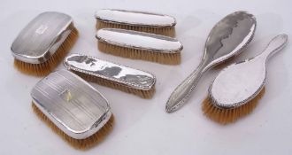 Mixed Lot: comprising a part dressing table set including two dressing table hairbrushes and clothes