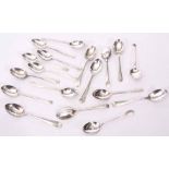 Mixed Lot: comprising 18 various coffee spoons, combined weight approx 160gms, various dates and