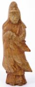 Composite Oriental model of a robed female figure, height 10.5cm