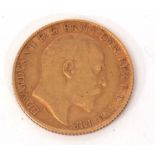 Edward VII half sovereign dated 1907